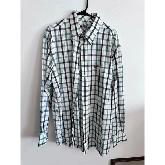 Cinch Long Sleeve Striped Collared Button-Down Casual Shirt Size XXL - Picture 1 of 4